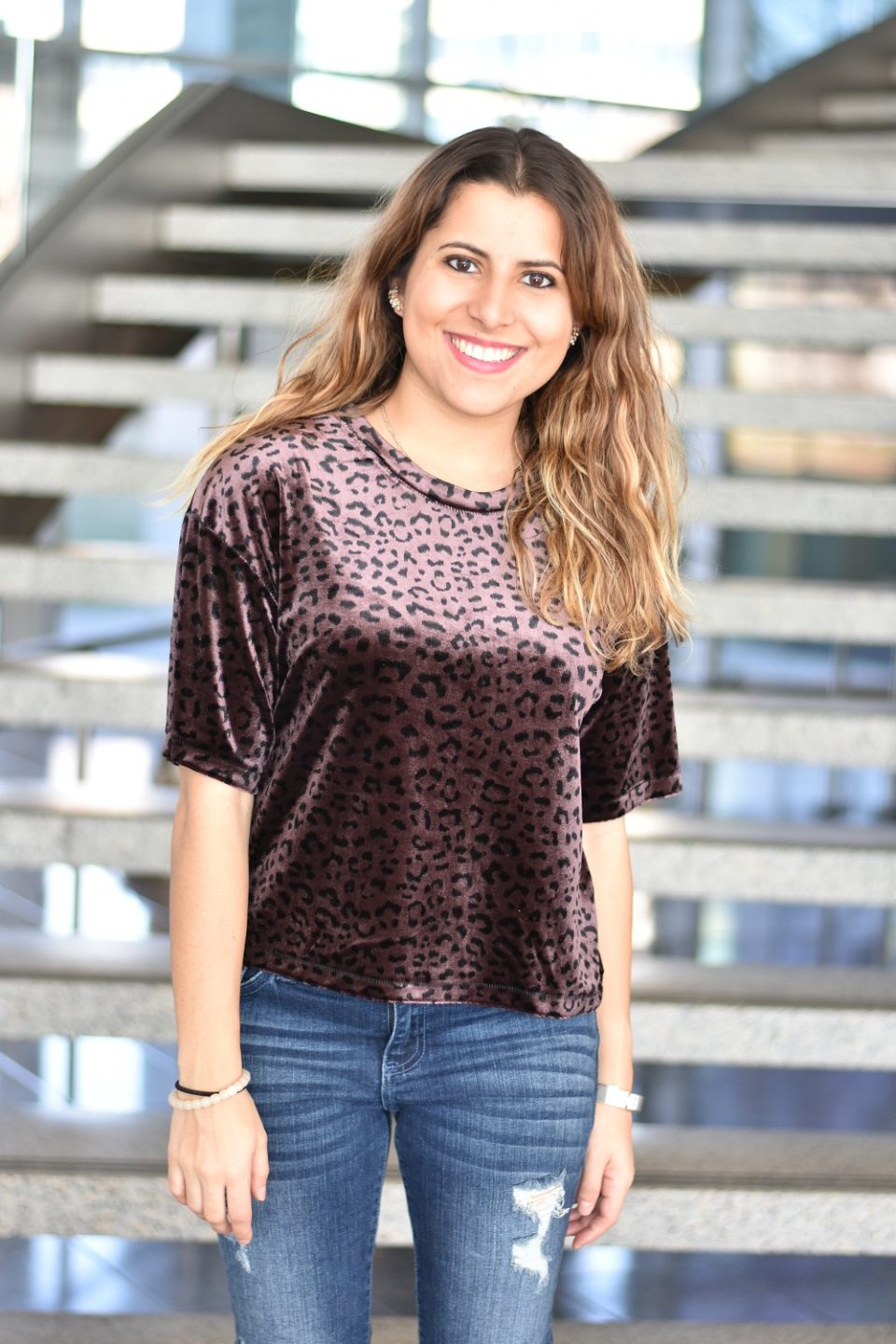 Leopard Velvet Top